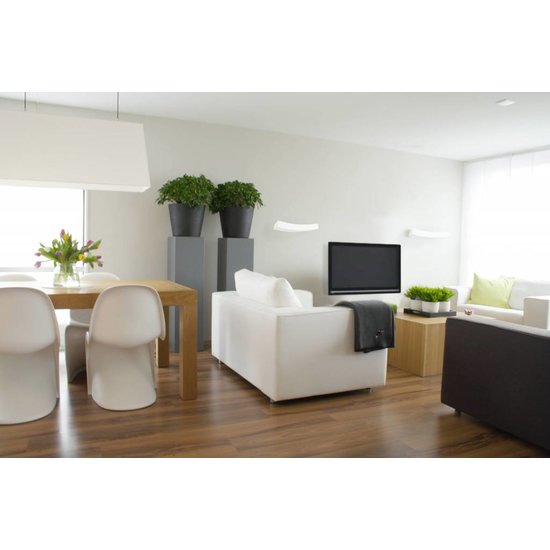 Applique murale plâtre courbe R7S 365mm large blanche