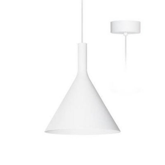 Lámpara colgante diseño LED cónica blanca 305mm alto 24W
