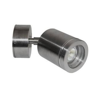 Aplique LED exterior cilindro orientable gris 77mm alto 4W