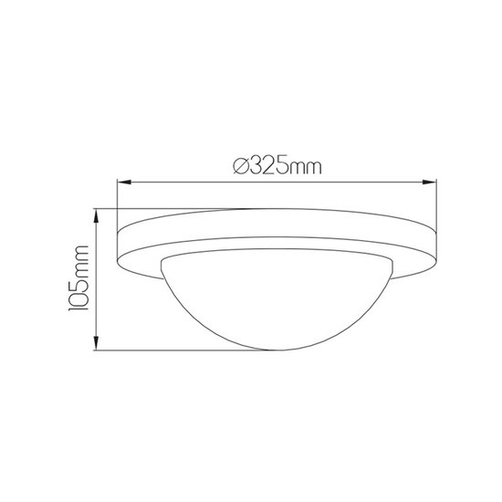 Deckenleuchte LED rund Glas weiß/gebürsteter Stahl 20W 325mm