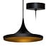 Indigo Sharp hanglamp LED conisch zwart-goud, 350mm diameter, 24W, 1875 lumen, 3000K warm wit
