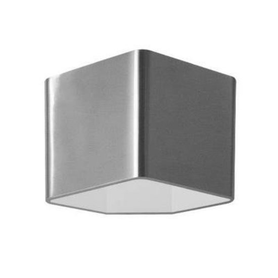 Wall light LED grey white square up down 115mm high 7,5W