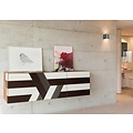 Wall light LED grey white square up down 115mm high 7,5W