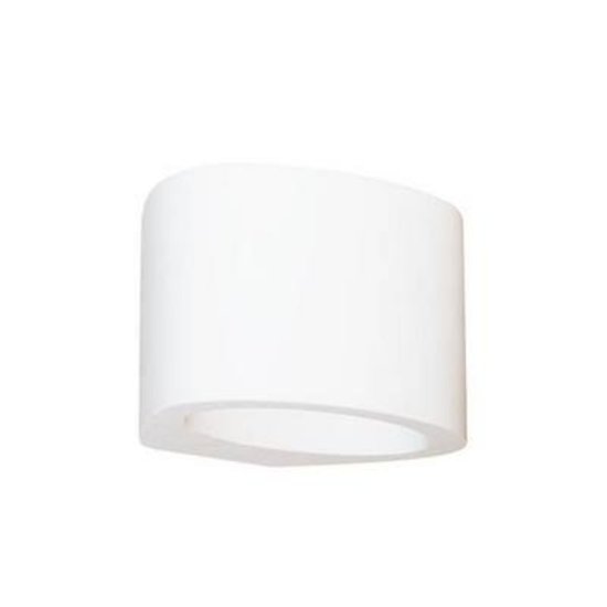 Aplique LED yeso ovalado 125mm ancho 5W