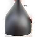 Fantasia RONIN drop-shaped pendant lamp in coffee brown metal with gold interior, Ø42 x H30 cm