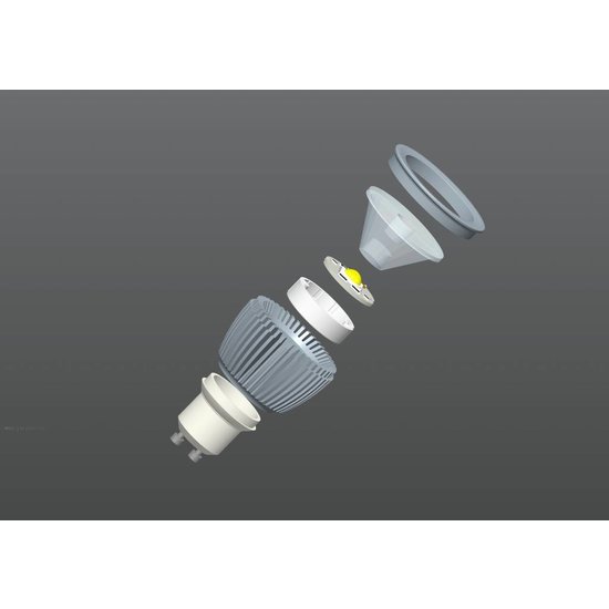LED spot dimmable driverless GU10 6W
