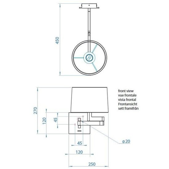 Aplique de pared acordeón bronce con negro