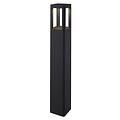 Black square garden pole 65 cm high and 8.5 cm wide 7watt LED