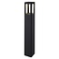 Black square garden pole 65 cm high and 8.5 cm wide 7watt LED