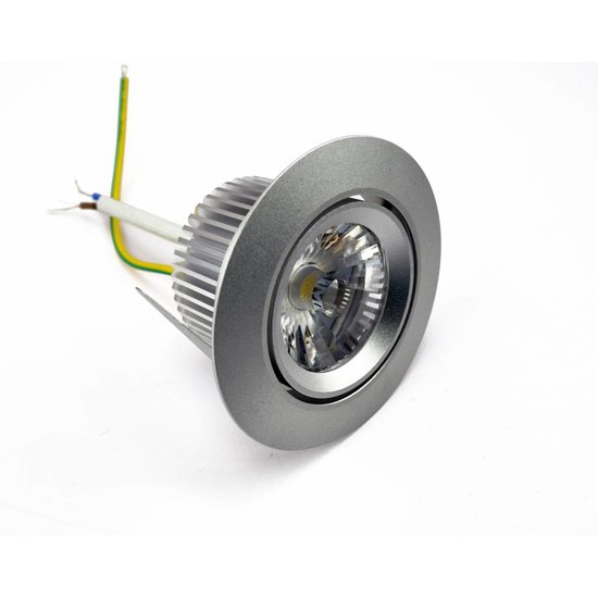 Einbaustrahler LED 6W ausrichtbar grau, weiß 38°/60° ohne Treiber