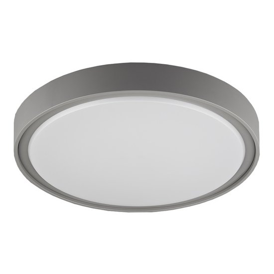 Fantasia QIJO runde Deckenleuchte grau, IP65, Durchmesser 260 mm, 16W SMD-LED, 1800 Lumen, 3000K warmweiß