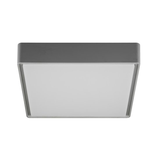 Fantasia square ceiling lamp IP65, grey, 220 mm, integrated LED 11.5W, 3000K warm white, ceiling or wall mount