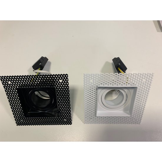 Spot encastré carré sans bordure GU10 blanc/noir