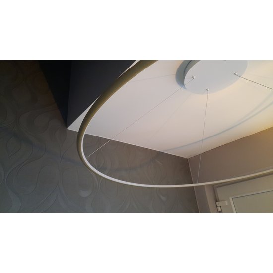 Fantasia ANNU LED ring pendant, white, diameter 120 cm, 64 W, 2240 lumens, 3000K warm white, dimmable