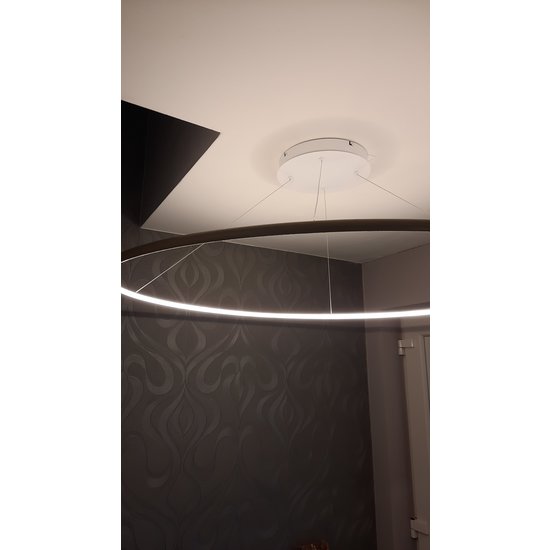 Fantasia ANNU LED ring pendant, white, diameter 120 cm, 64 W, 2240 lumens, 3000K warm white, dimmable