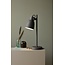 Adrian tafellamp met E27-fitting, max. 25W, antraciet metaal, zwart-wit textielkabel, hoogte 47 cm, IP20