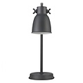 Adrian Tischlampe mit E27-Fassung, max. 25W, anthrazites Metall, Textilkabel schwarz/weiß, Höhe 47 cm, IP20