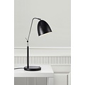 Biegsame Schreibtischlampe aus schwarzem Metall mit E27-Fassung, dimmbar mit passender Lampe, Kabel 150 cm