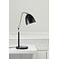Bendable desk lamp in black metal with E27 socket, dimmable with suitable bulb, 150 cm cable