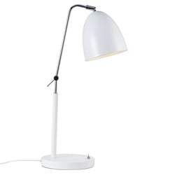 Bendable desk lamp white metal E27 fitting dimmable