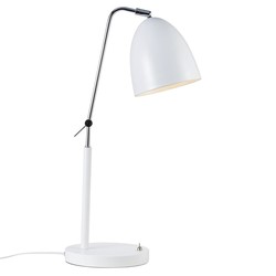 Lámpara de escritorio flexible blanca metal E27 regulable