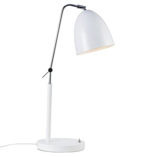 Buigbare bureaulamp wit metaal E27 fitting 54 cm dimbaar