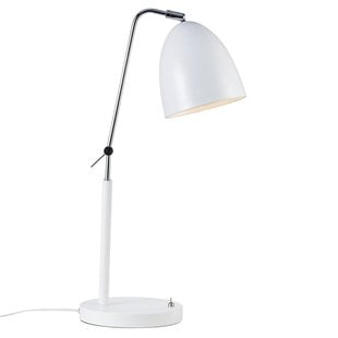 Lampe de bureau flexible blanche métal E27 dimmable
