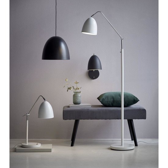 Lampadaire pliable en métal noir avec douille E27 (ampoule non incl.), 140 cm de haut, dimmable avec la bonne ampoule