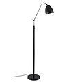 Biegbare Stehlampe aus schwarzem Metall mit E27-Fassung (Leuchtmittel exkl.), 140 cm hoch, dimmbar mit passender Lampe