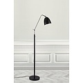 Bendable floor lamp in black metal with E27 socket (bulb excl.), 140 cm tall, dimmable with suitable bulb
