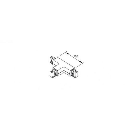 Conector en T para riel (derecha)
