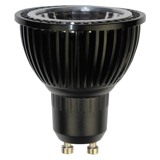 Fantasia Fantasia spot LED 5W GU10, dimmable, 2700K blanc chaud, 400 lumens, IRC>80, boîtier aluminium noir, 220-240V