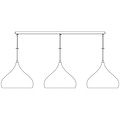 Loose surface-mounted base for pendants with 3 holes, black, 90cm