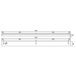 Base en saillie Fantasia pour suspensions noir 90 cm