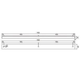 Base en saillie Fantasia pour suspensions noir 90 cm