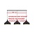 Base en saillie libre pour suspensions avec 3 trous, blanc, 90cm