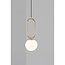 Hanglamp Deens Design wit opaal/messing 15W hoogte 51,5cm