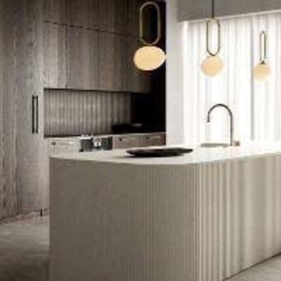 Suspension design danois opale blanche/laiton 15W hauteur 51,5cm