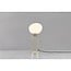 Deens Design Tischlampe mit Schirm aus weißem Opalglas und Fuß aus Messing, E27-Fassung, IP20, Höhe 47 cm
