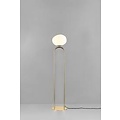 Danish Design floor lamp, white opal/brass, height 135 cm, E27 socket max. 15W, IP20