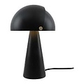 Table lamp, black metal with brass accents, E27 fitting max 25W, height 33.5 cm, shade diameter 22 cm, IP20