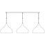 Fantasia Opbouw voetplaat 120 cm voor pendels, 3 boorgaten, staal, zwart, IP20, 220-240V