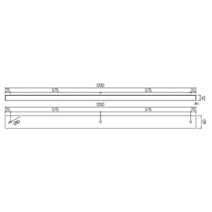 base en saillie 120 cm pour suspensions avec 3 trous, noir