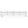 Fantasia base en saillie 120 cm pour suspensions, blanc, 3 trous avec serre-câbles, acier, IP20, 220-240V