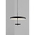 Hanging lamp in a slim and elegant design black G9