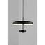 Suspension design fin et rond noir douille G9, max. 5W LED, Ø45 cm, hauteur 36,8 cm, IP20