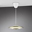 Lampe à suspension classique avec élégant art déco blanc opale/laiton - 15W/900lm ∅32