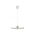 Art-déco-Pendelleuchte mit weißem Opalglasschirm und Messingrahmen, 15W-LED-Modul, 900 Lumen, dimmbar, ø31,7 cm
