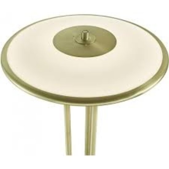 Vloerlamp klassiek design met elegant art deco wit opaal/messing 15W/900lm