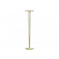 Art deco style floor lamp with white opal shade on a brass base, includes dimmable 15W LED module (900 lm), height 141.3 cm